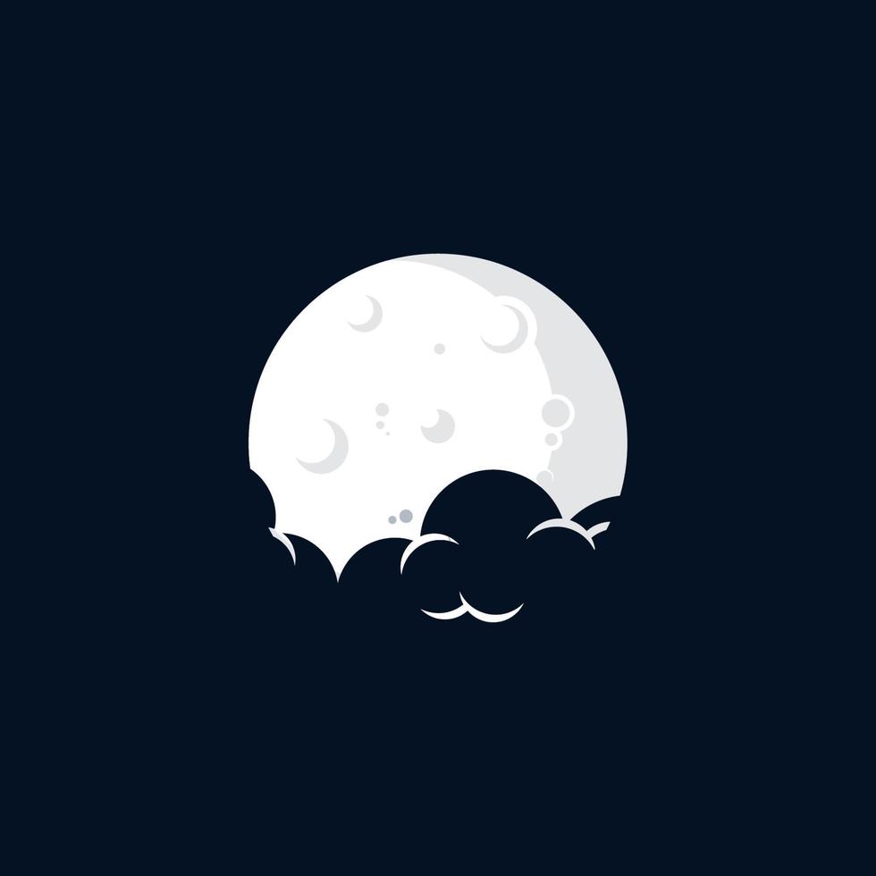 The Moon logo design template vector
