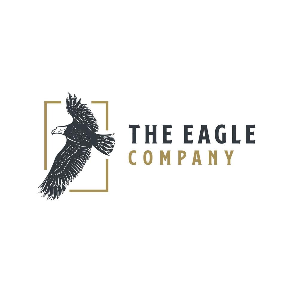 Vector vintage american eagle logo template