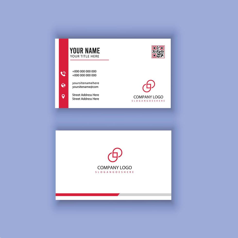 black business card with red triangle shapes design vector