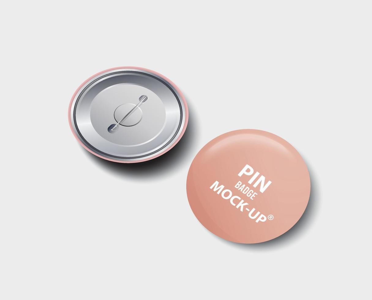 button badge or pinback design with Vector