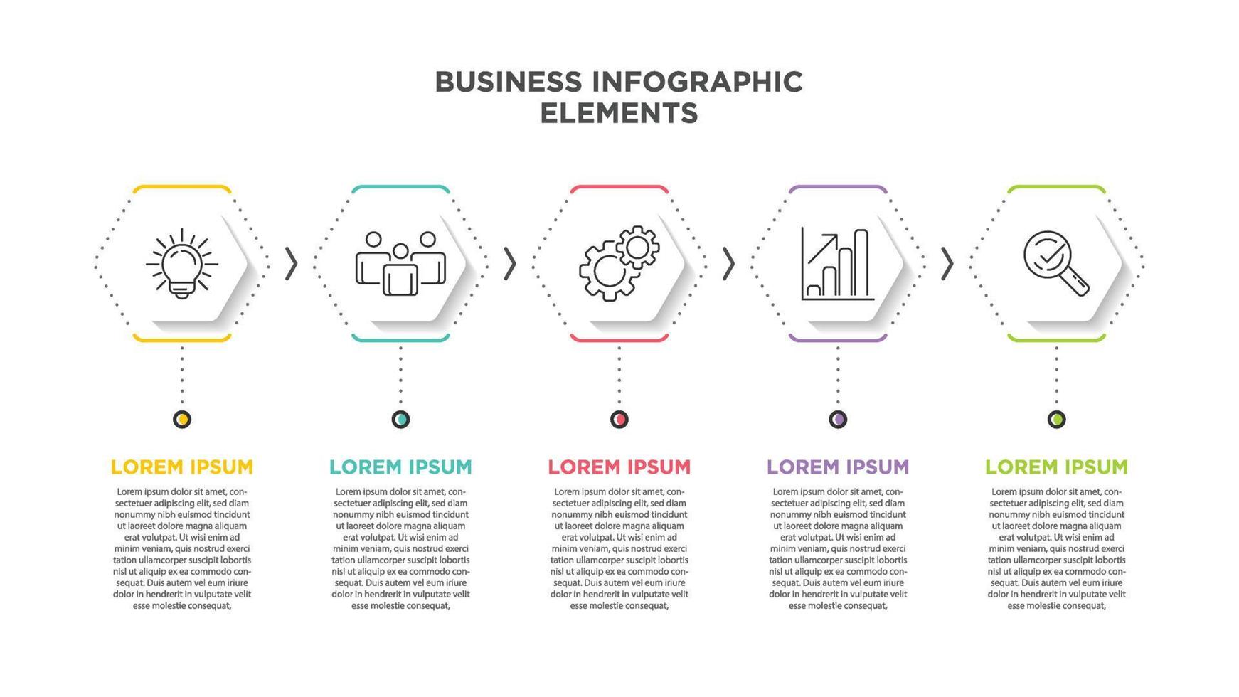 Infographics for business concept with icons and 5 options or steps. For content, diagram, flowchart, steps, parts, timeline infographics, workflow, chart. vector