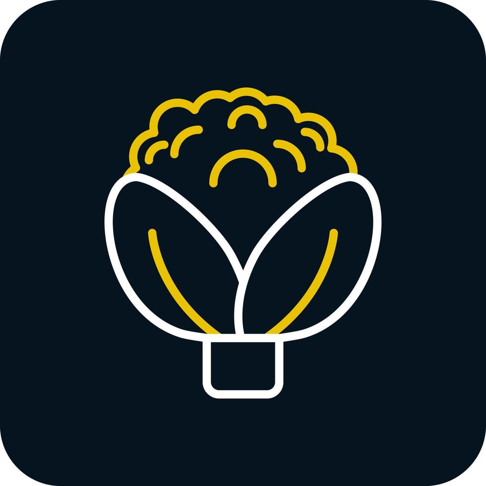 Cauliflower Vector Icon Design