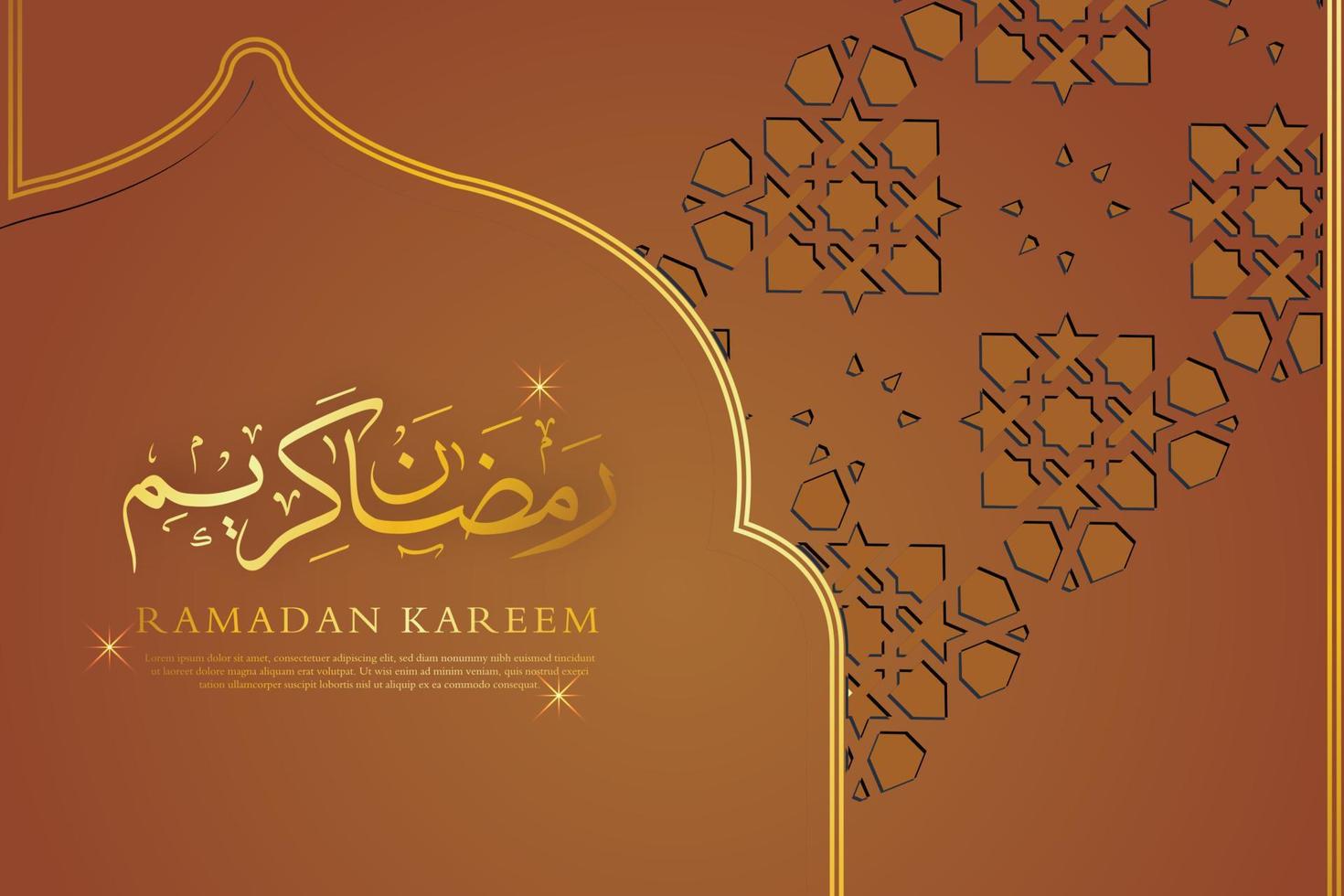 modern luxury and elegant Islamic background and banner for Ramadan Kareem vector