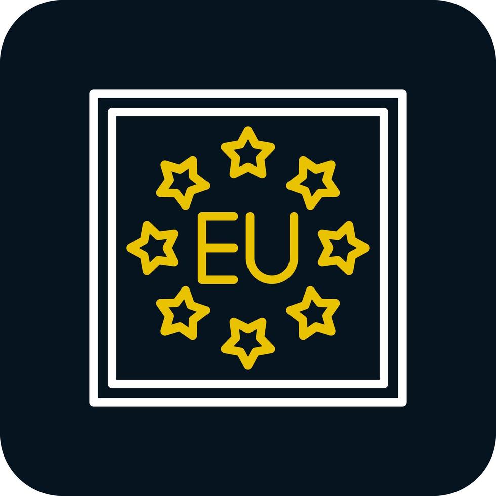 diseño de icono de vector de la UE