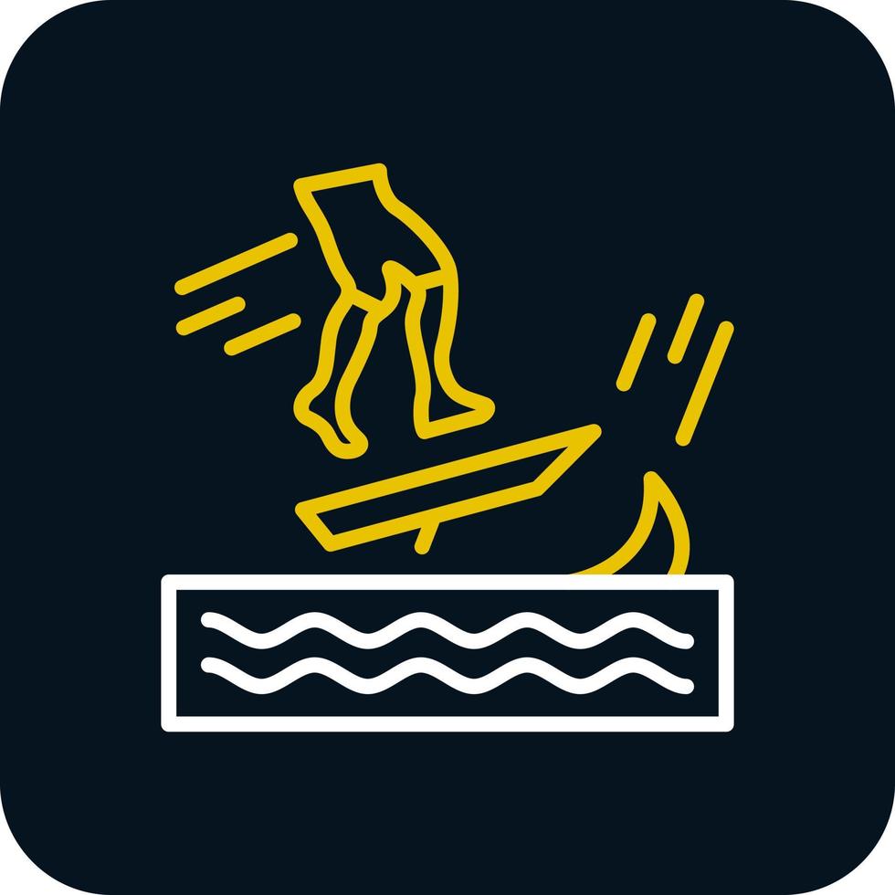 diseño de icono de vector de skimboard