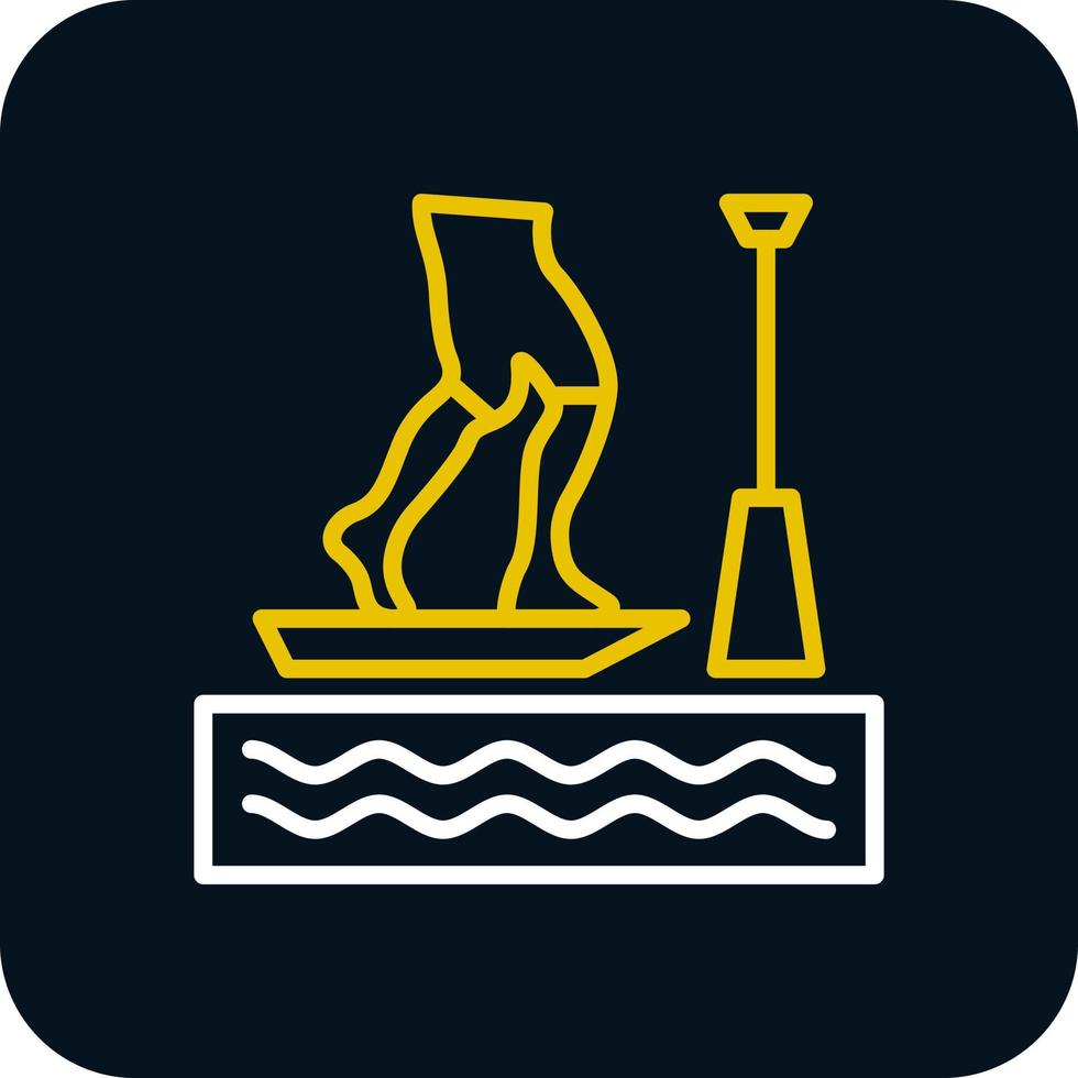 Standup Paddleboarding Vector Icon Design