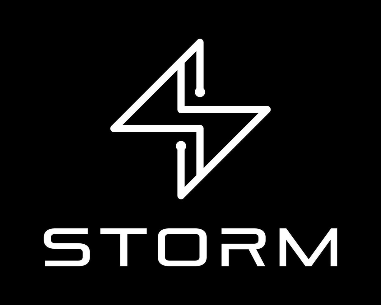 Set Letter S Monogram Abstract Shape Lightning Thunderbolt Electricity Networking Icon Design Vector