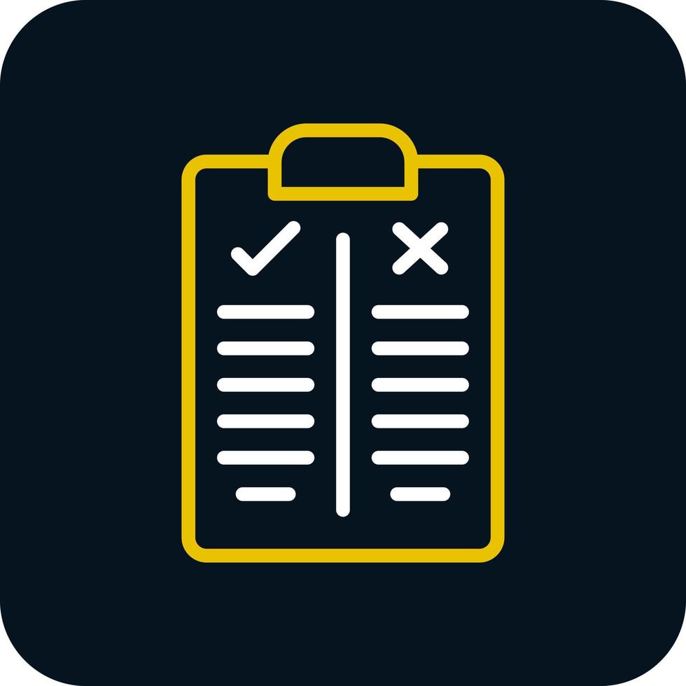 Pros and Cons Vector Icon Design