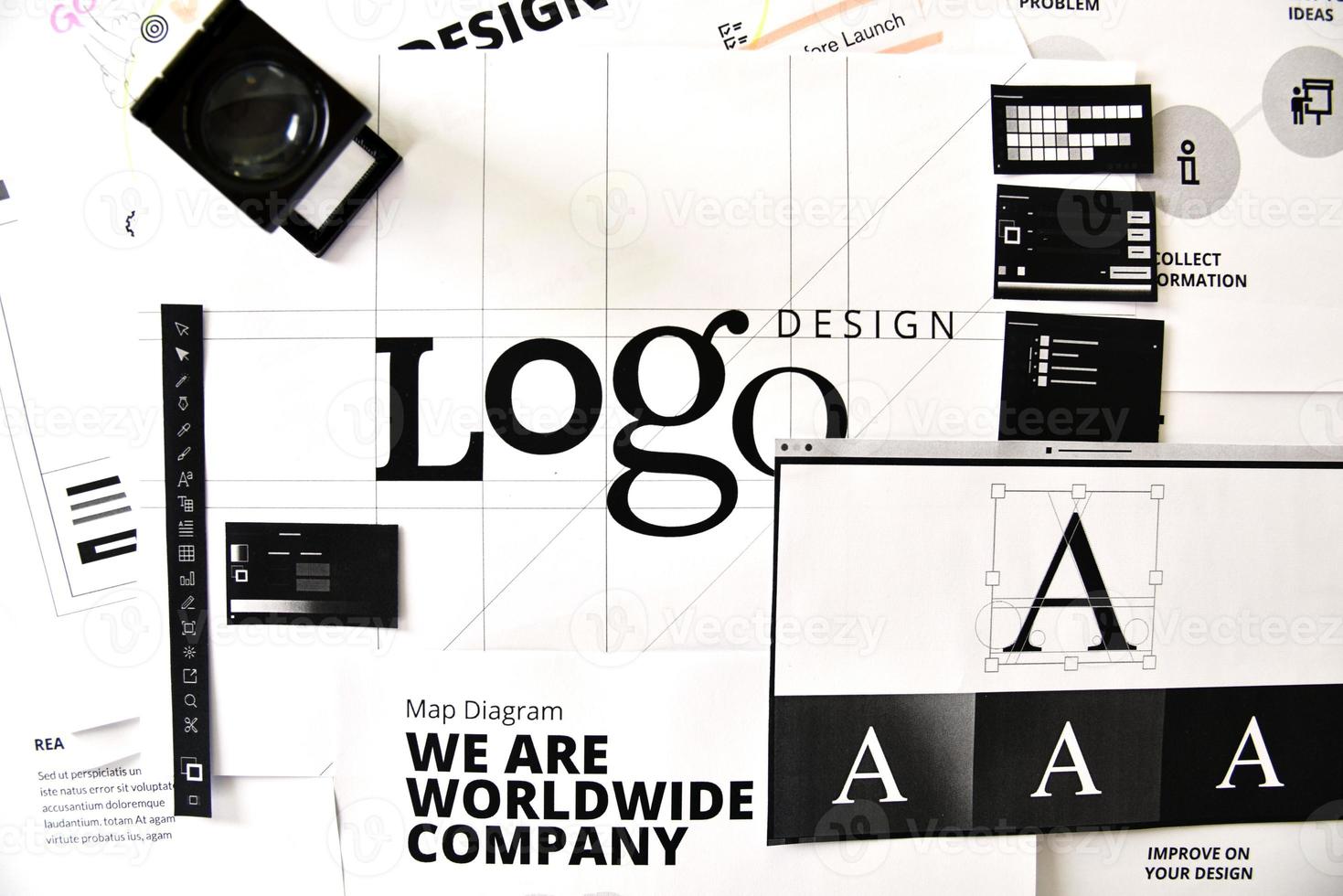 Graphic design. Creative concept for website and mobile banner, internet marketing, social media and networking, branding, marketing material, presentation template. photo