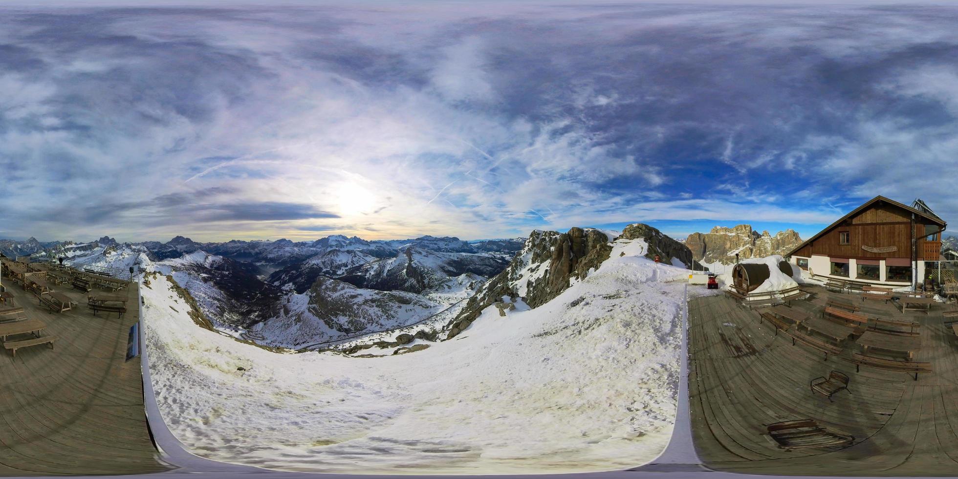 A Winter Wonderland 360 View of the Lagazuoi Refuge photo