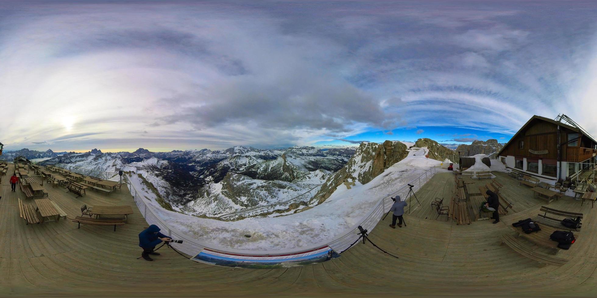 A Winter Wonderland 360 View of the Lagazuoi Refuge photo