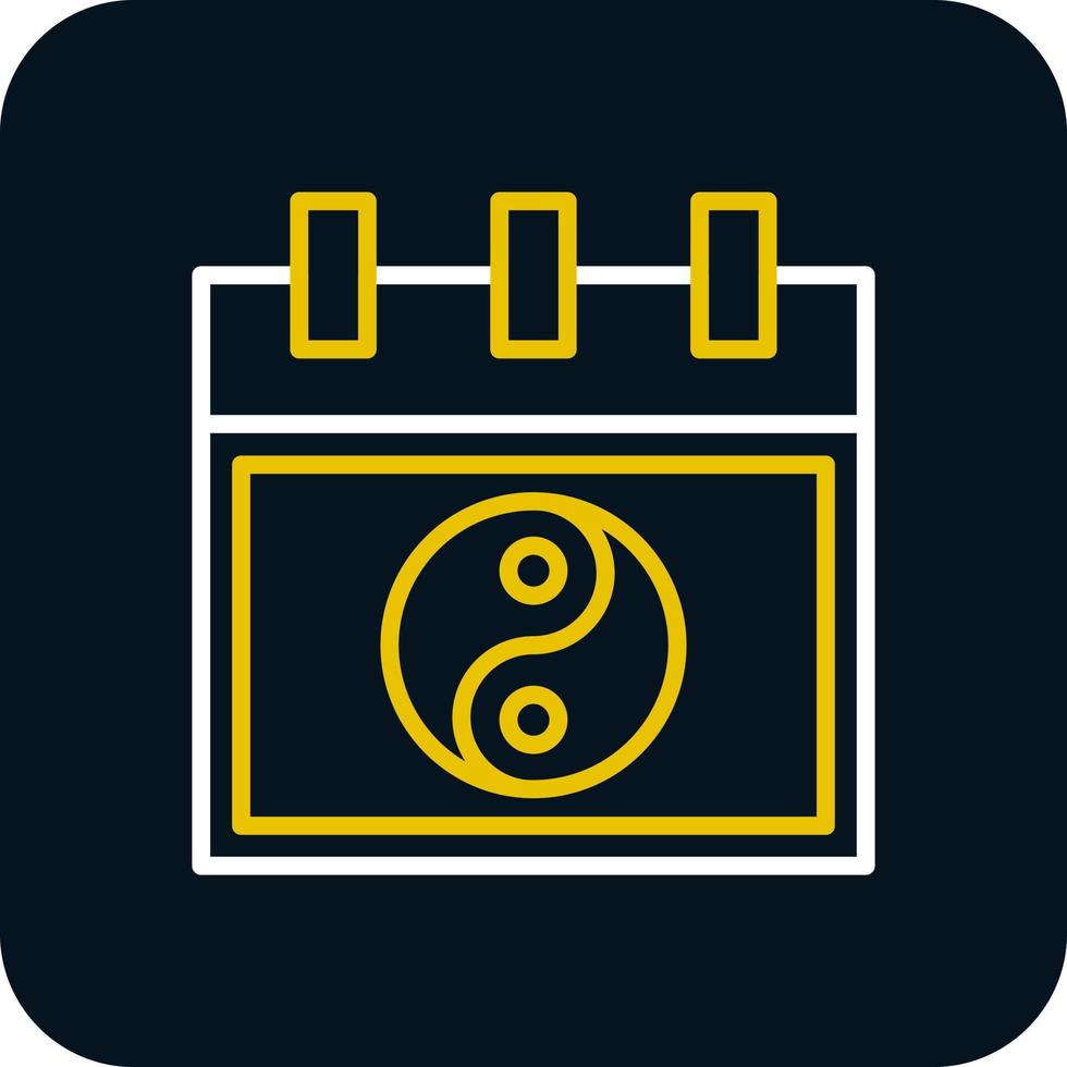 Chinese Calendar Vector Icon Design