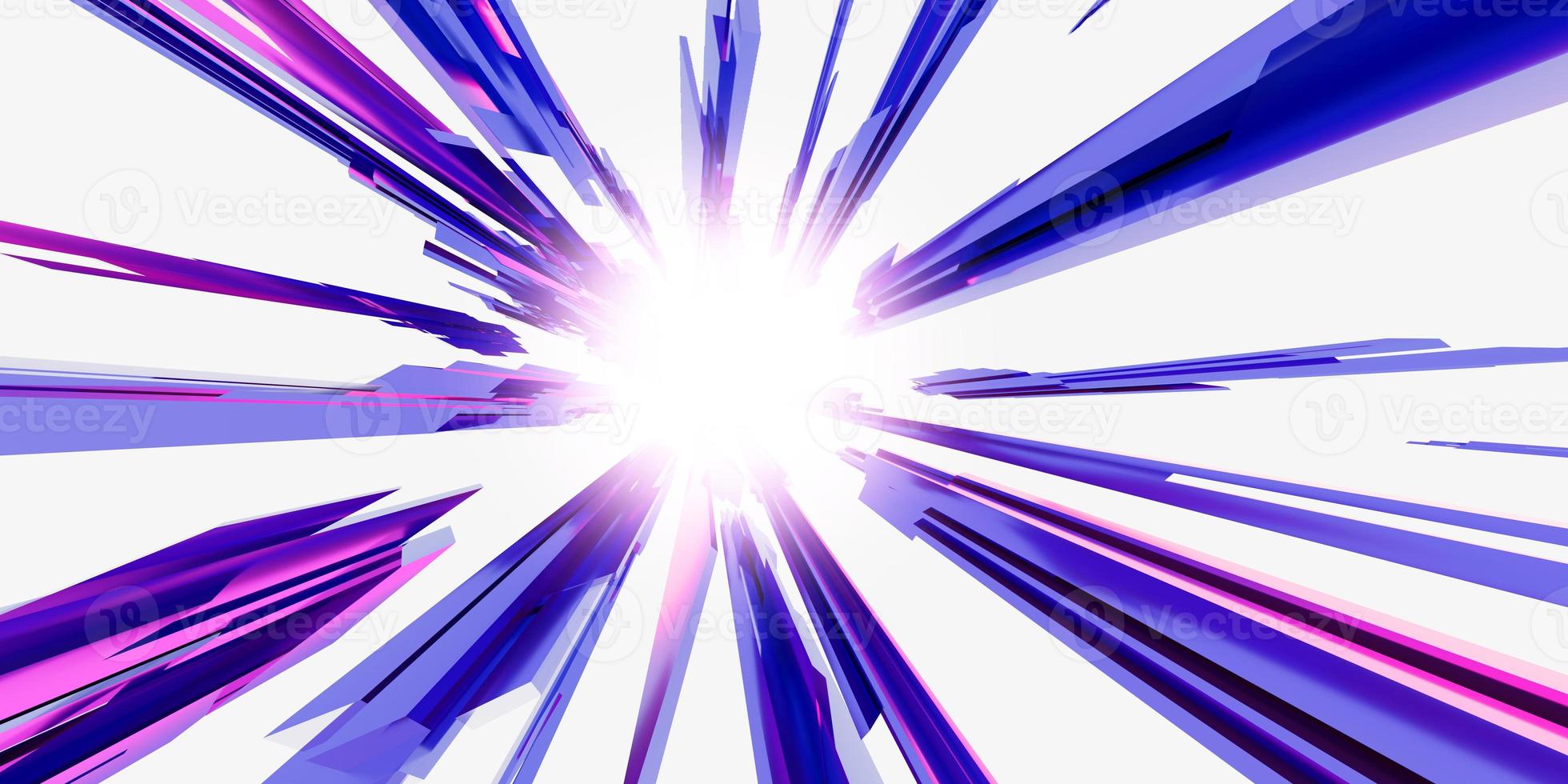 zoom stick abstract burst speed effect geometric abstract background Distributed dynamic concentric motion pattern 3D illustration photo