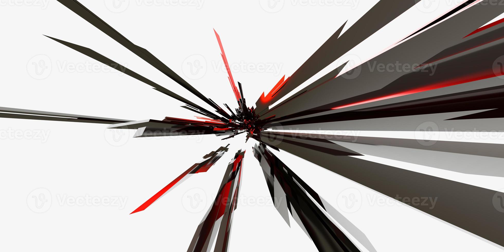 zoom stick abstract burst speed effect geometric abstract background Distributed dynamic concentric motion pattern 3D illustration photo