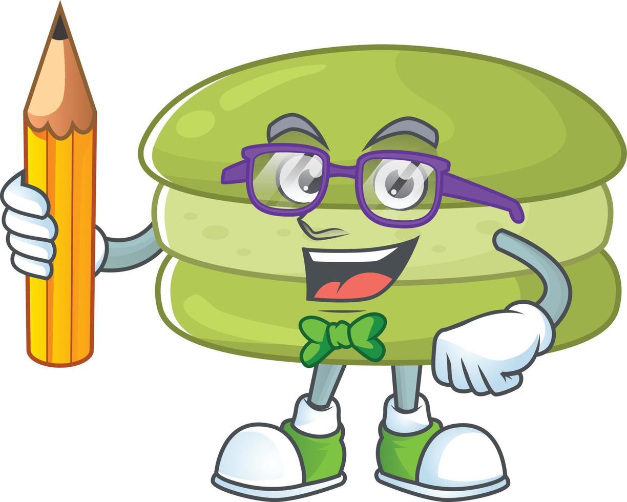 A cartoon character of coconut macarons vector