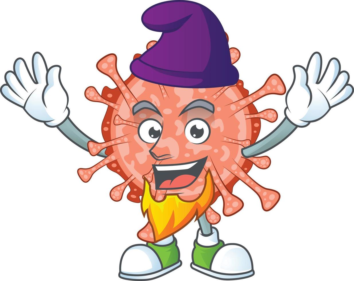 A cartoon character of bulbul coronavirus vector