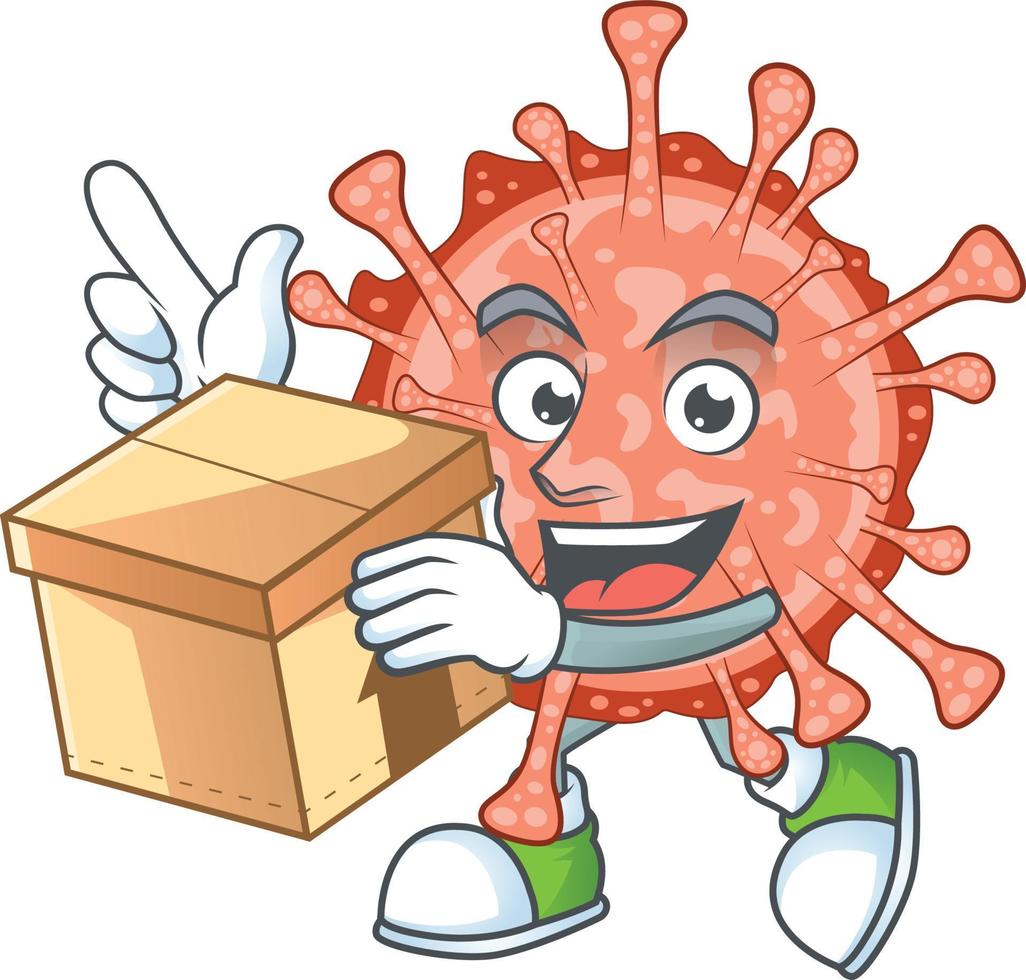 A cartoon character of bulbul coronavirus vector