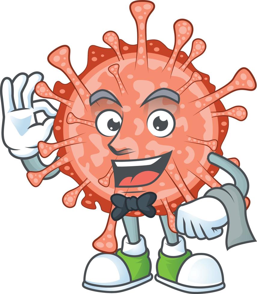 A cartoon character of bulbul coronavirus vector