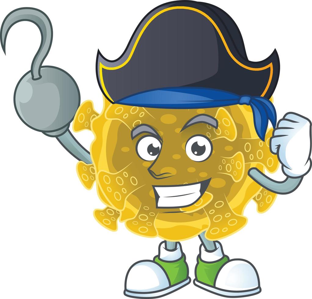 A cartoon character of infectious coronavirus vector