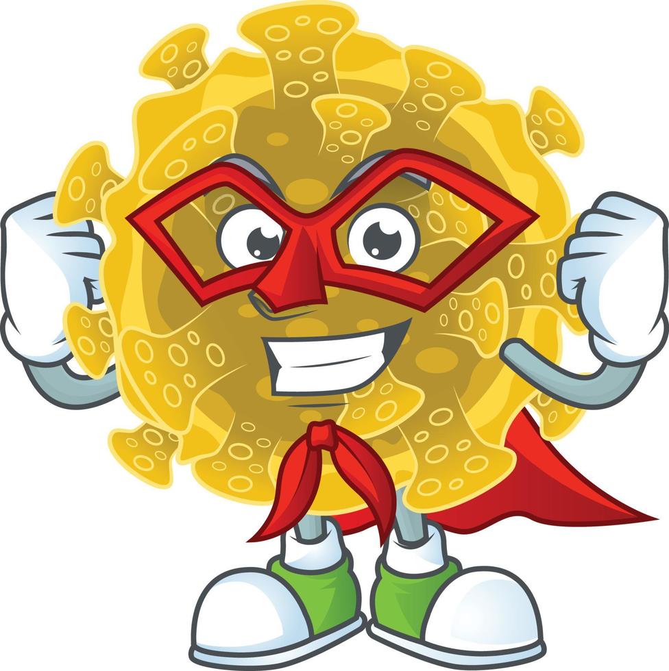 A cartoon character of infectious coronavirus vector