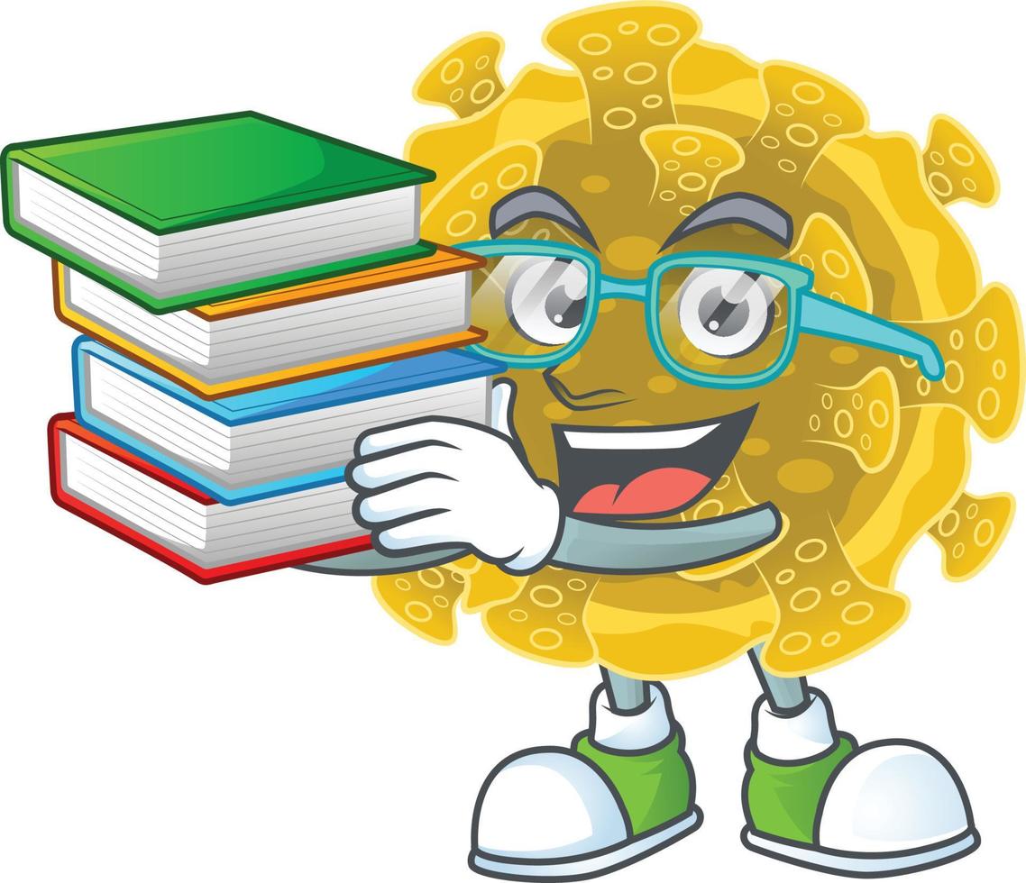 A cartoon character of infectious coronavirus vector