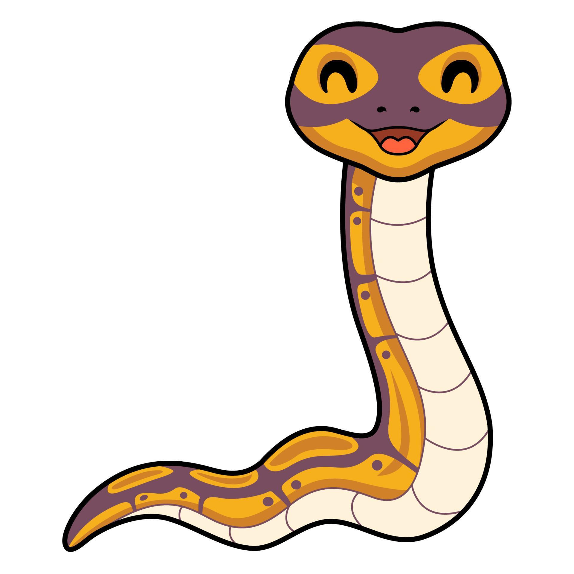 Cute banana ball python snake cartoon 20805434 Vector Art at Vecteezy
