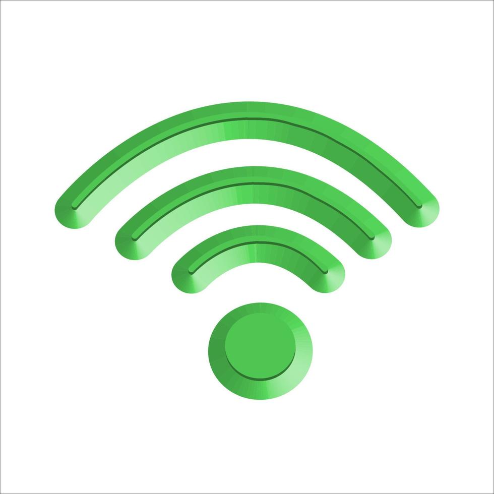 Wifi icon connection 3D realistic vector