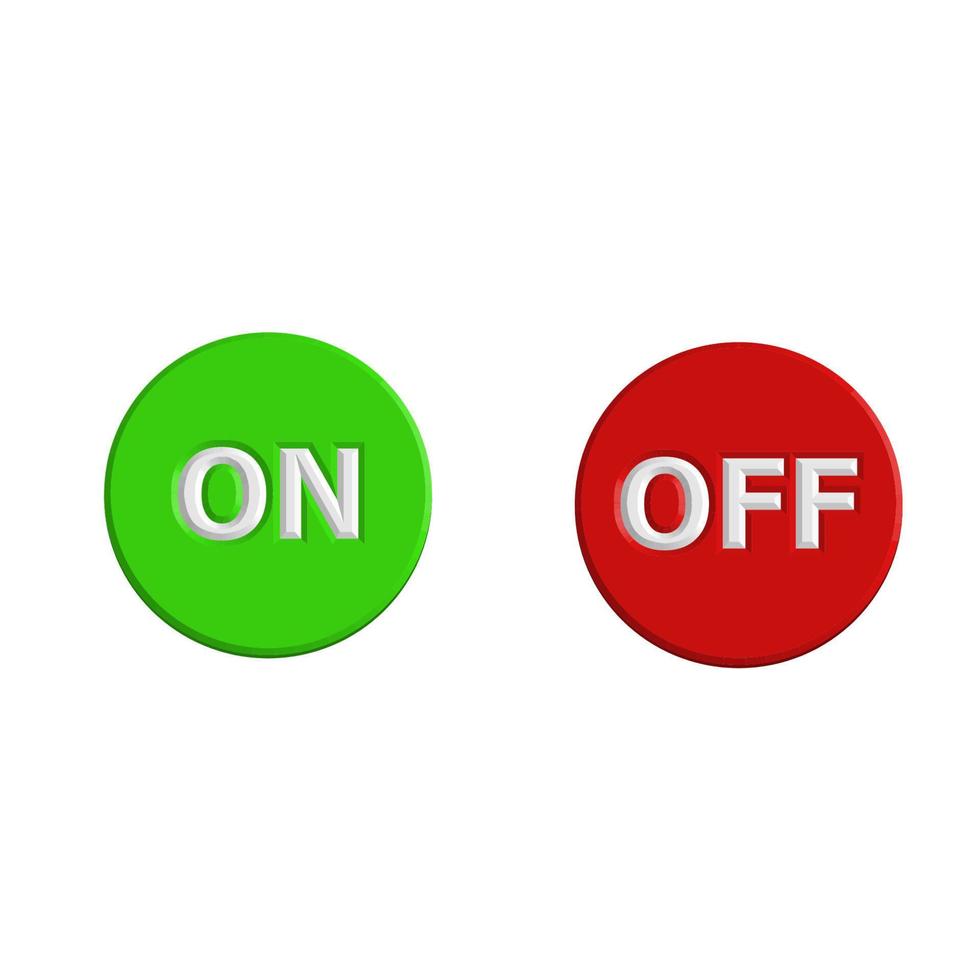 On and off button icon vector