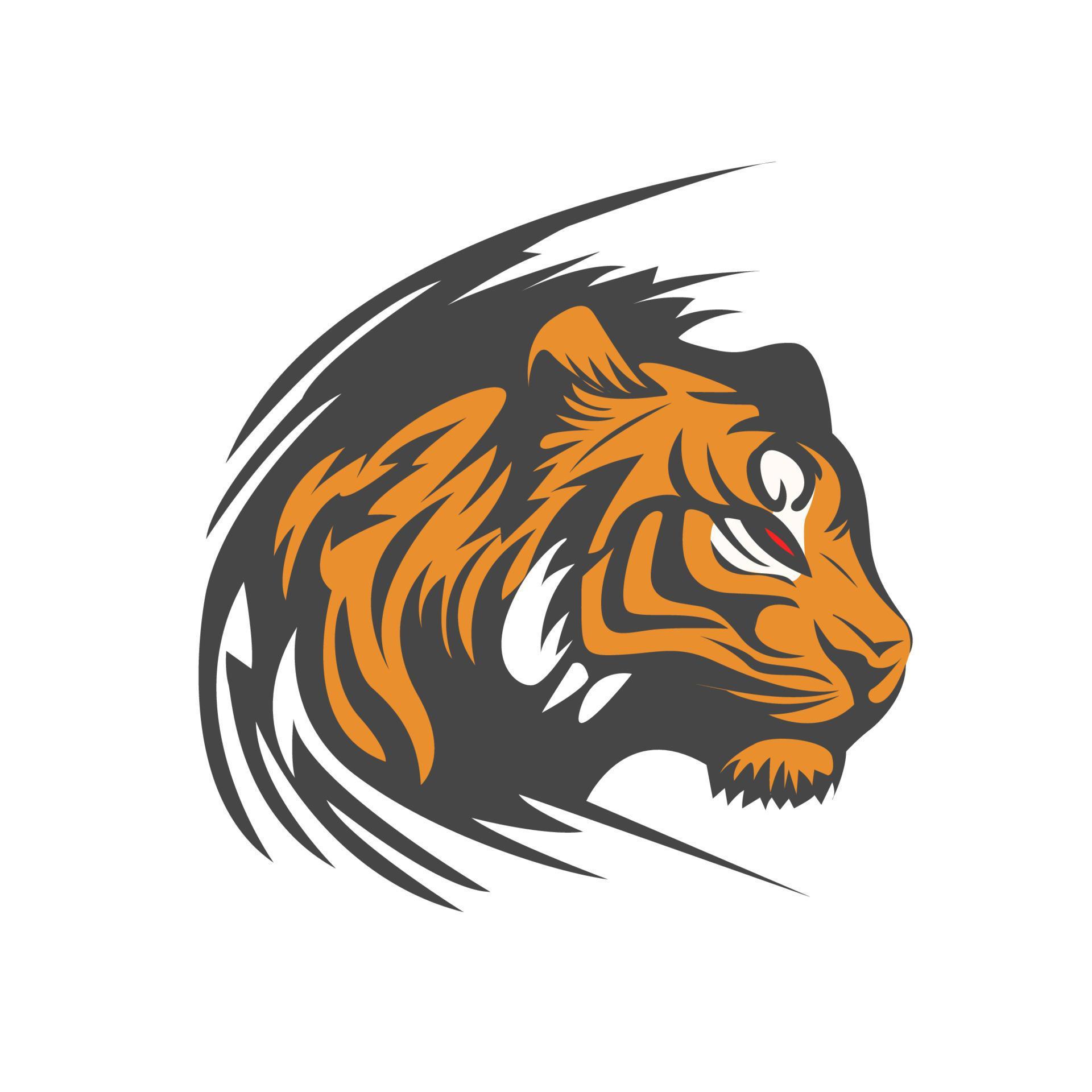 Tiger head logo vector illustration 20805546 Vector Art at Vecteezy