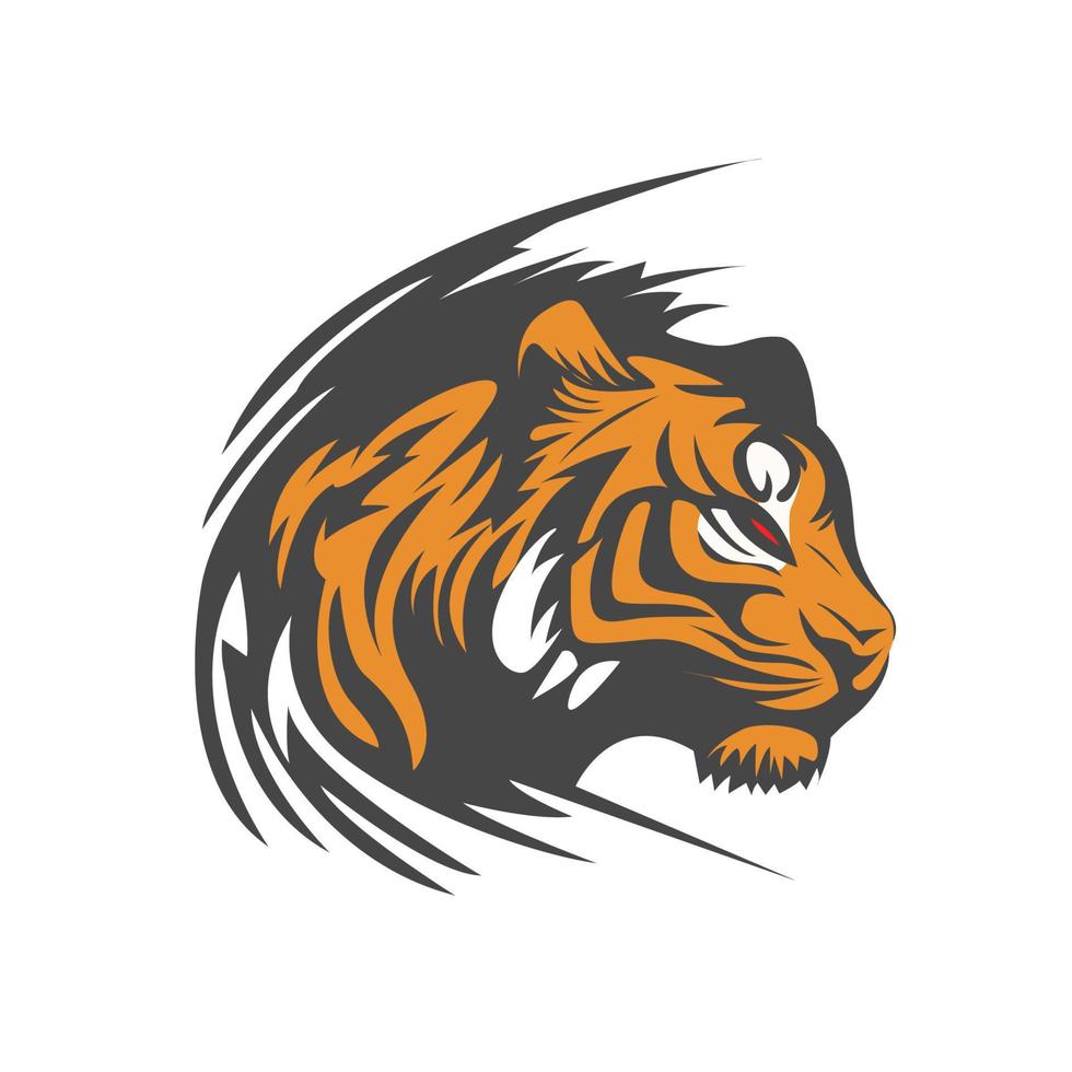 Tiger head logo vector illustration