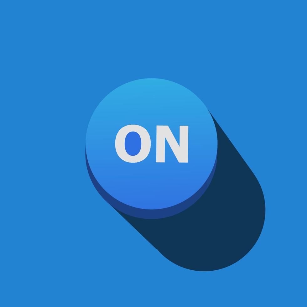 On power button icon vector