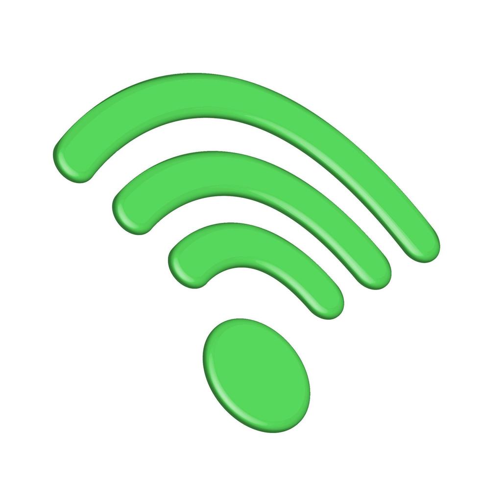 Wifi icon connection 3D realistic vector