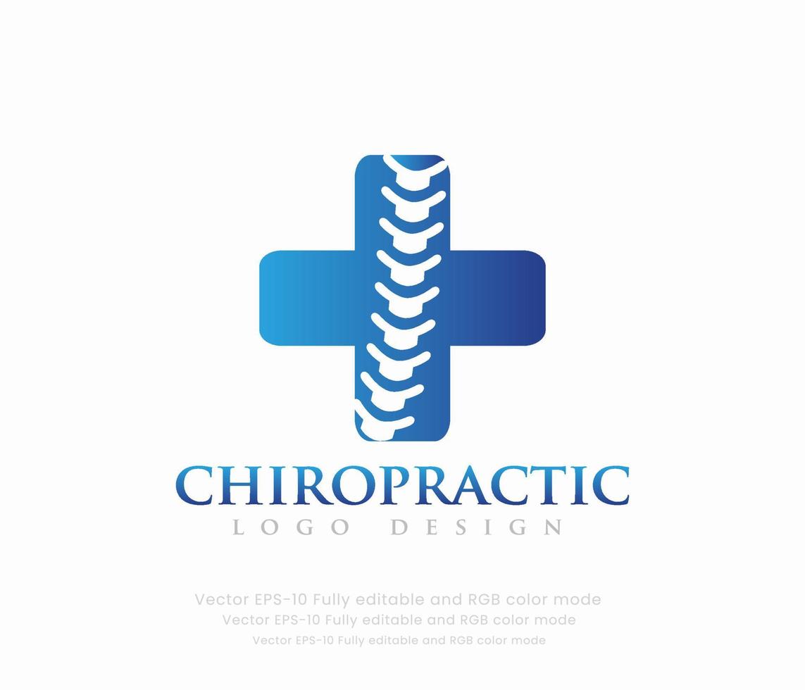 Chiropractic logo or backbone spine logo vector