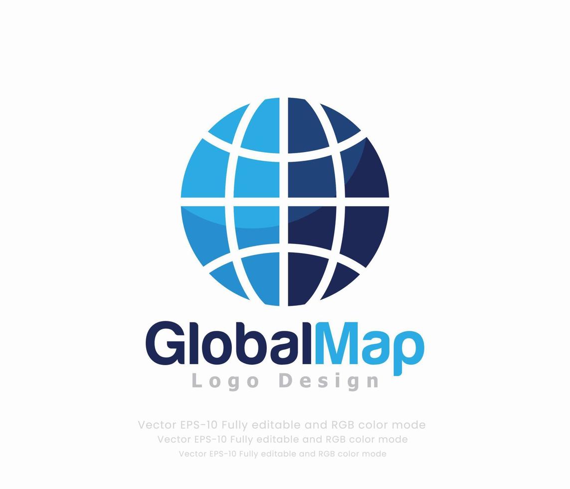 mundo globo logo o global logo vector