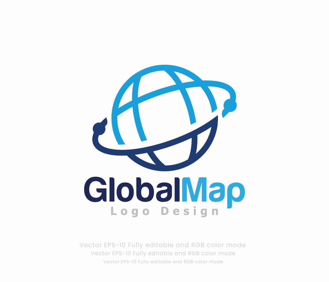 mundo globo logo o global logo vector