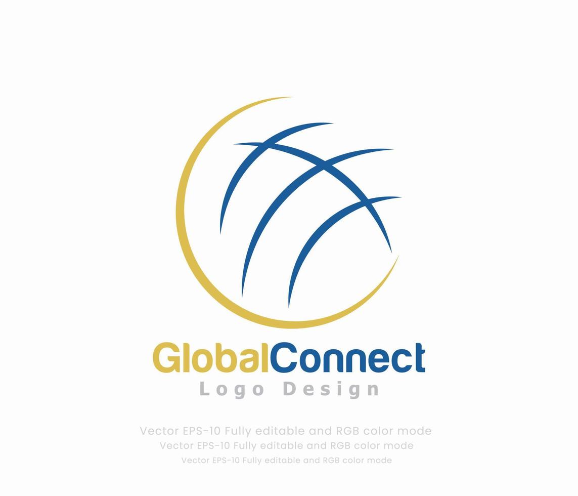 World Globe logo or Global Logo vector