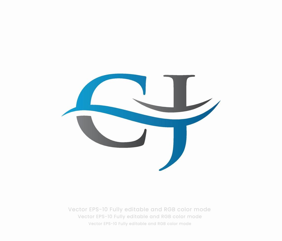 Letter C J Linked Logo vector