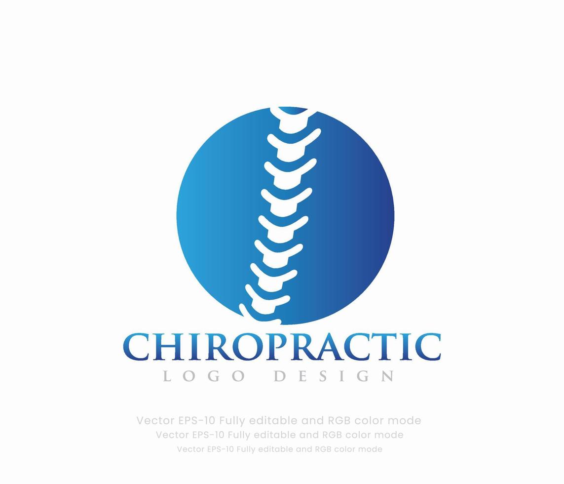 Chiropractic logo or backbone spine logo vector