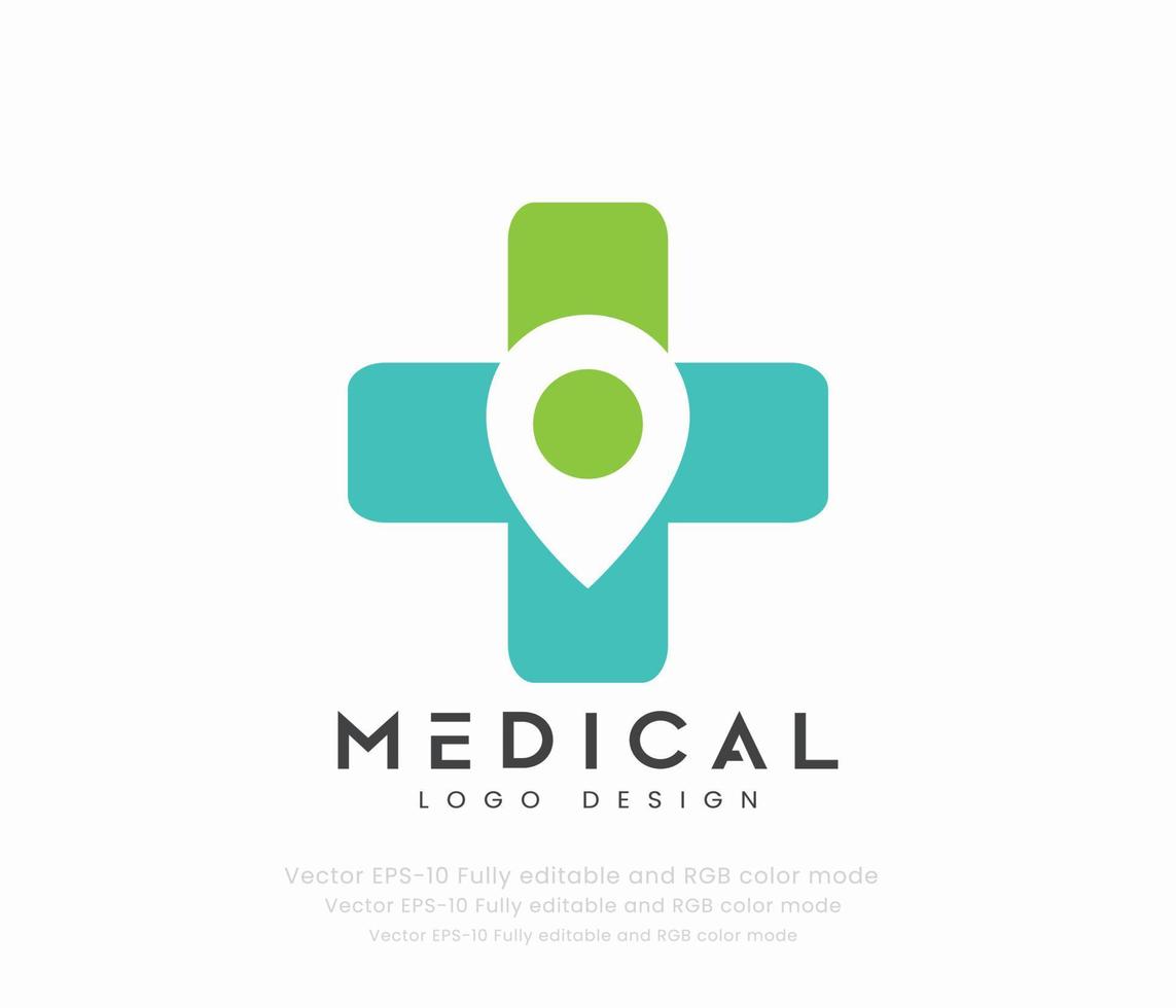 creativo médico logo y cuidado de la salud concepto logo vector