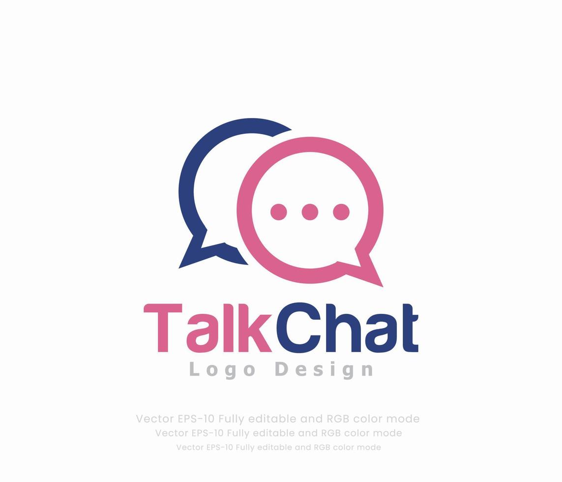 hablar charla logo diseño con un habla burbuja vector