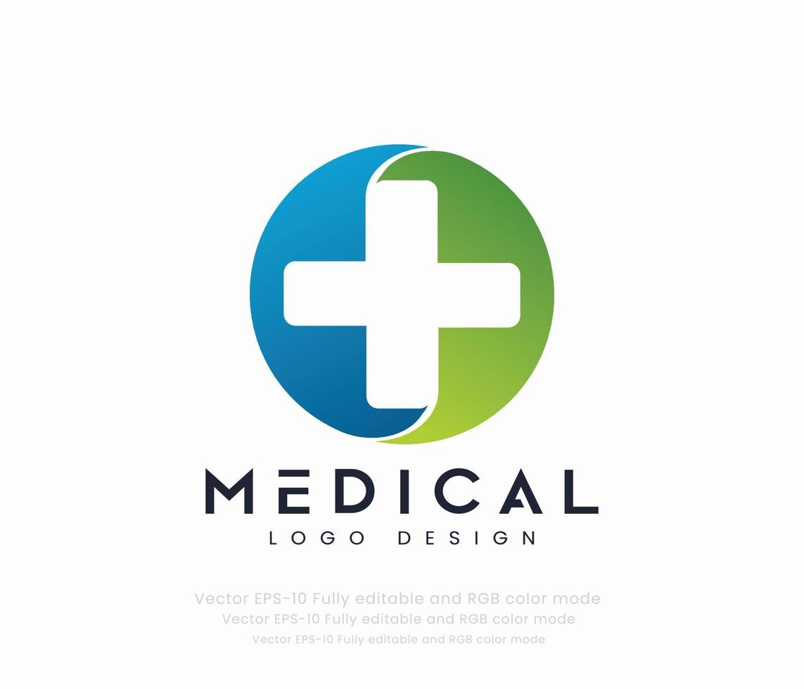 creativo médico logo y cuidado de la salud concepto logo vector