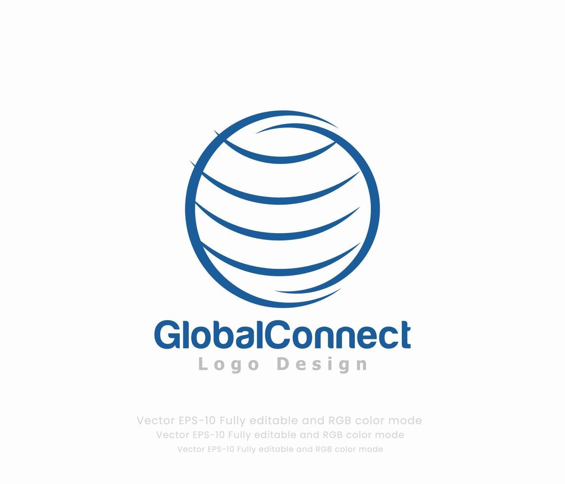 World Globe logo or Global Logo vector