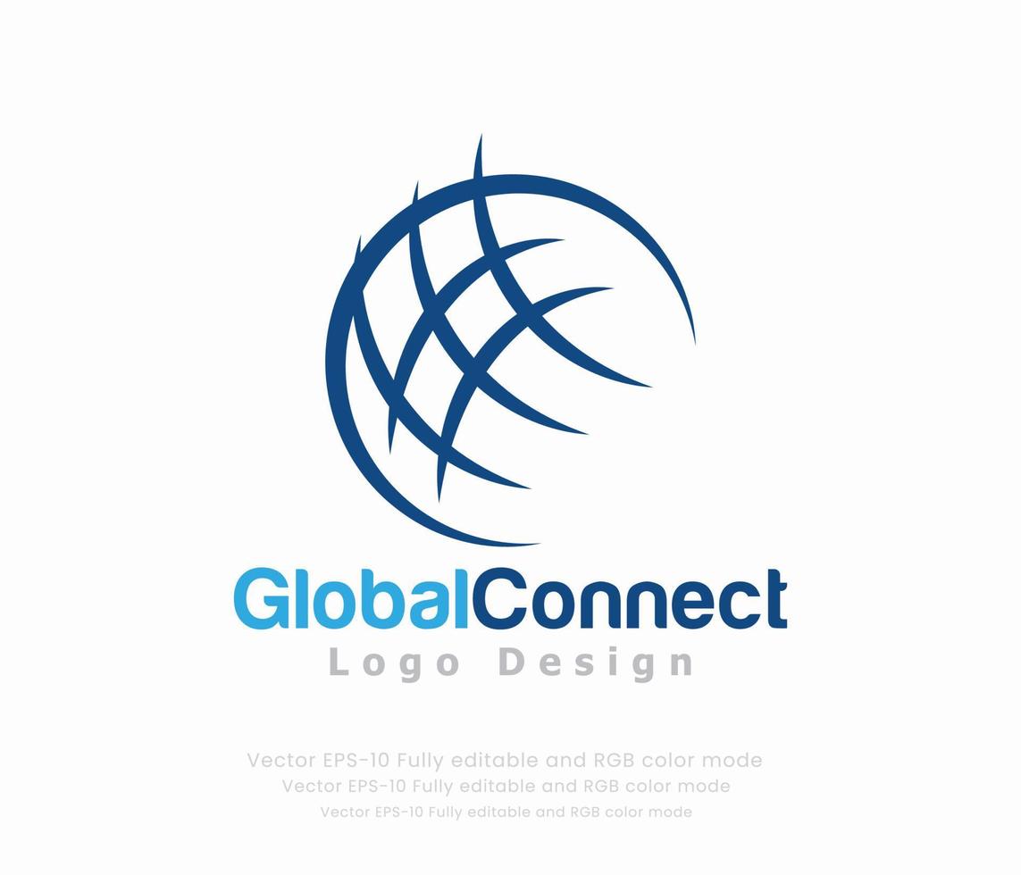 World Globe logo or Global Logo vector