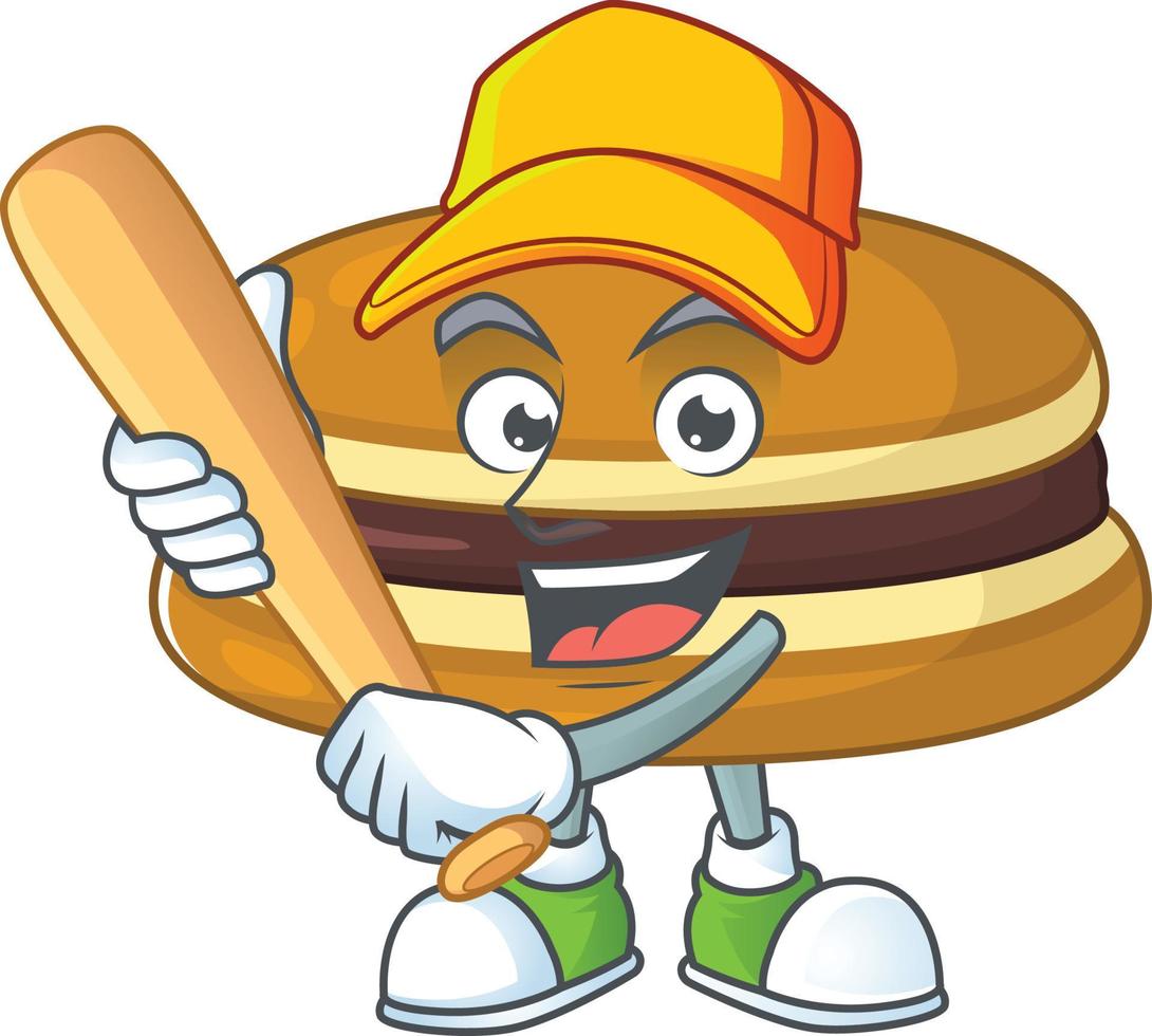 A cartoon character of dorayaki vector