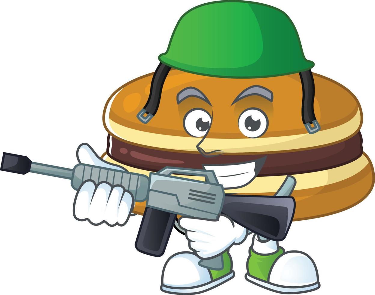 A cartoon character of dorayaki vector