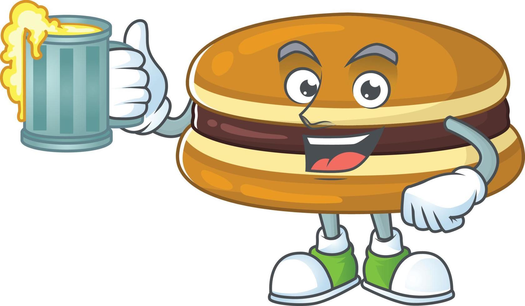 un dibujos animados personaje de dorayaki vector