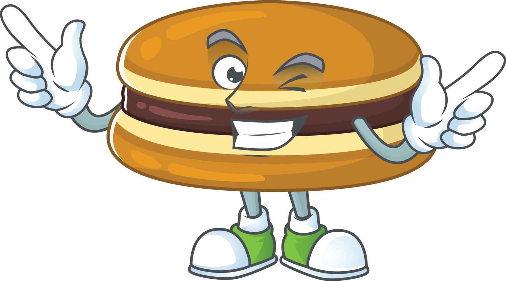 A cartoon character of dorayaki vector