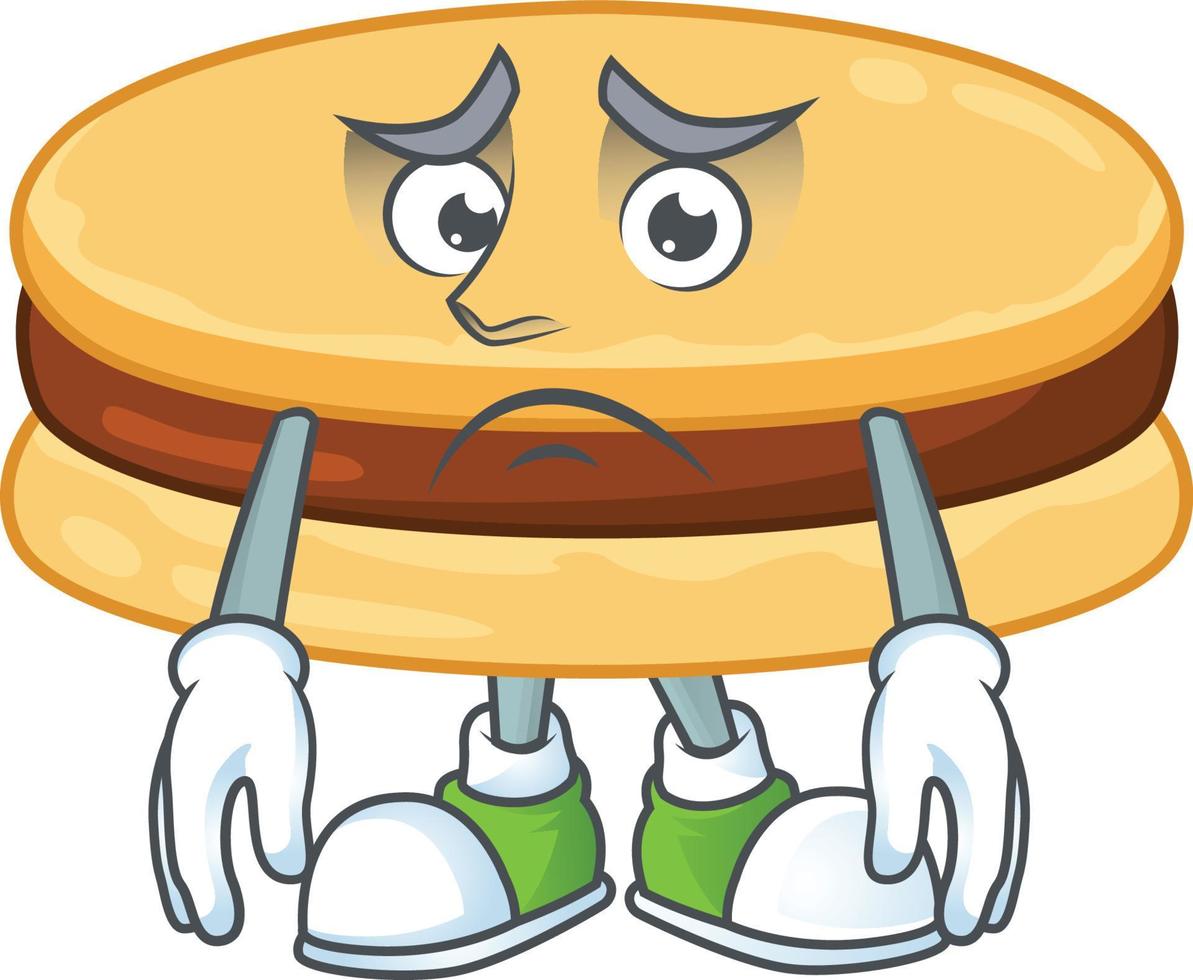 A cartoon character of brown alfajor vector