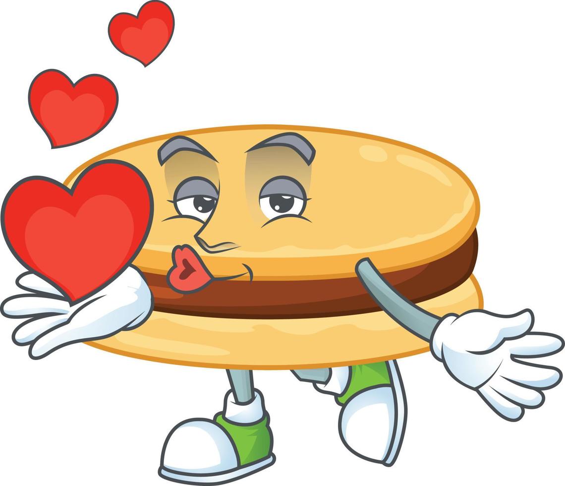 A cartoon character of brown alfajor vector