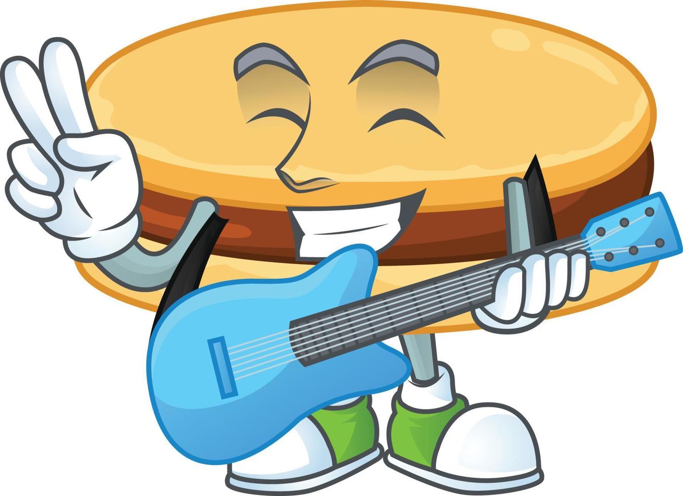 A cartoon character of brown alfajor vector